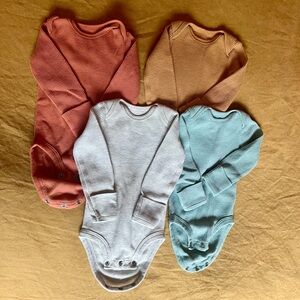 Carter’s Onesie Set - Rust, Mustard, White, Teal